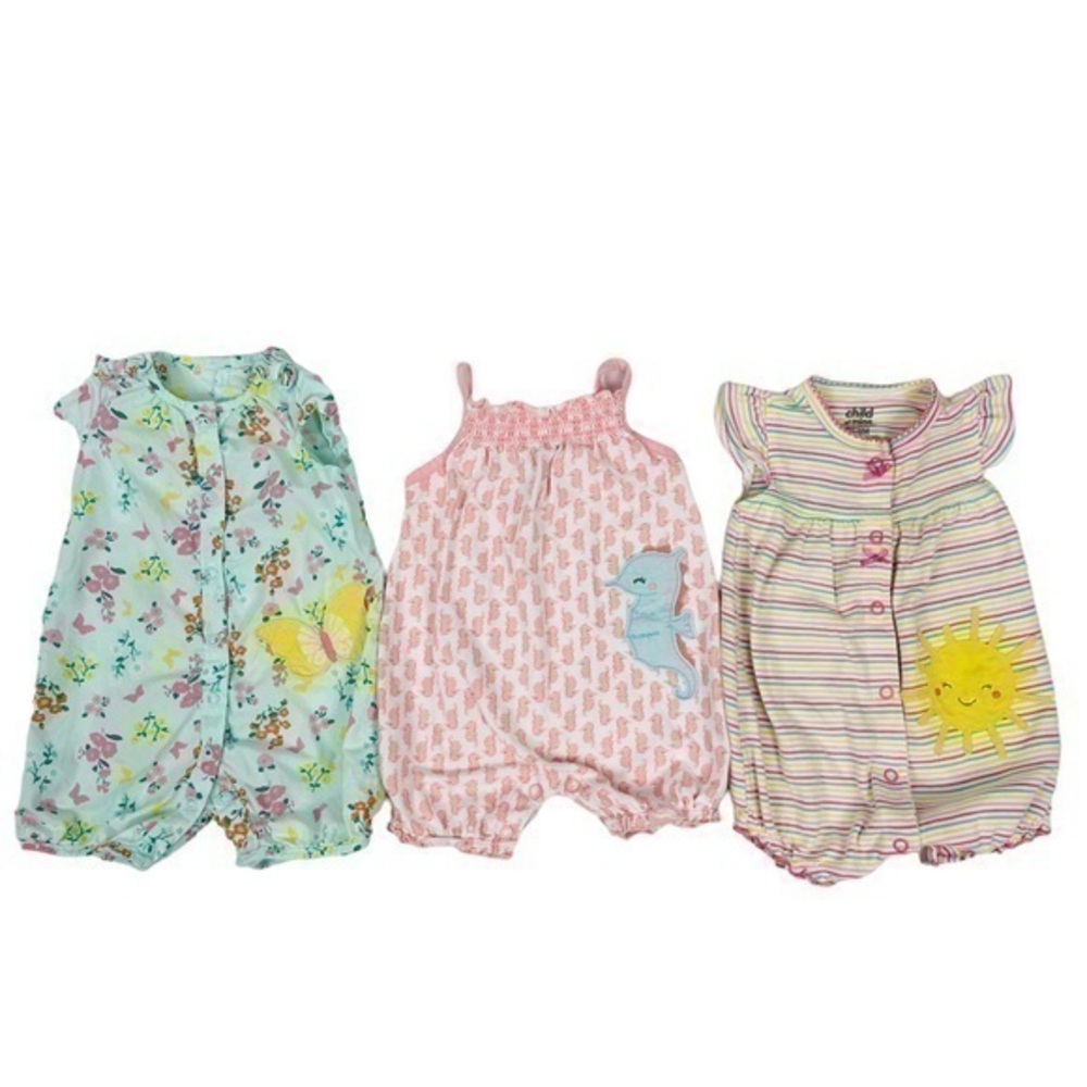 Carter’s Shorts Romper Bundle | Baby 0-3 Months